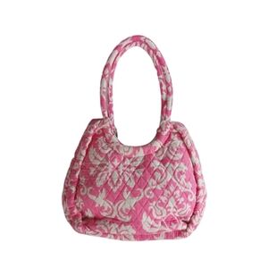 Belvah Quilted Shoulder Purse Bag Pink And White Floral. See photos..
